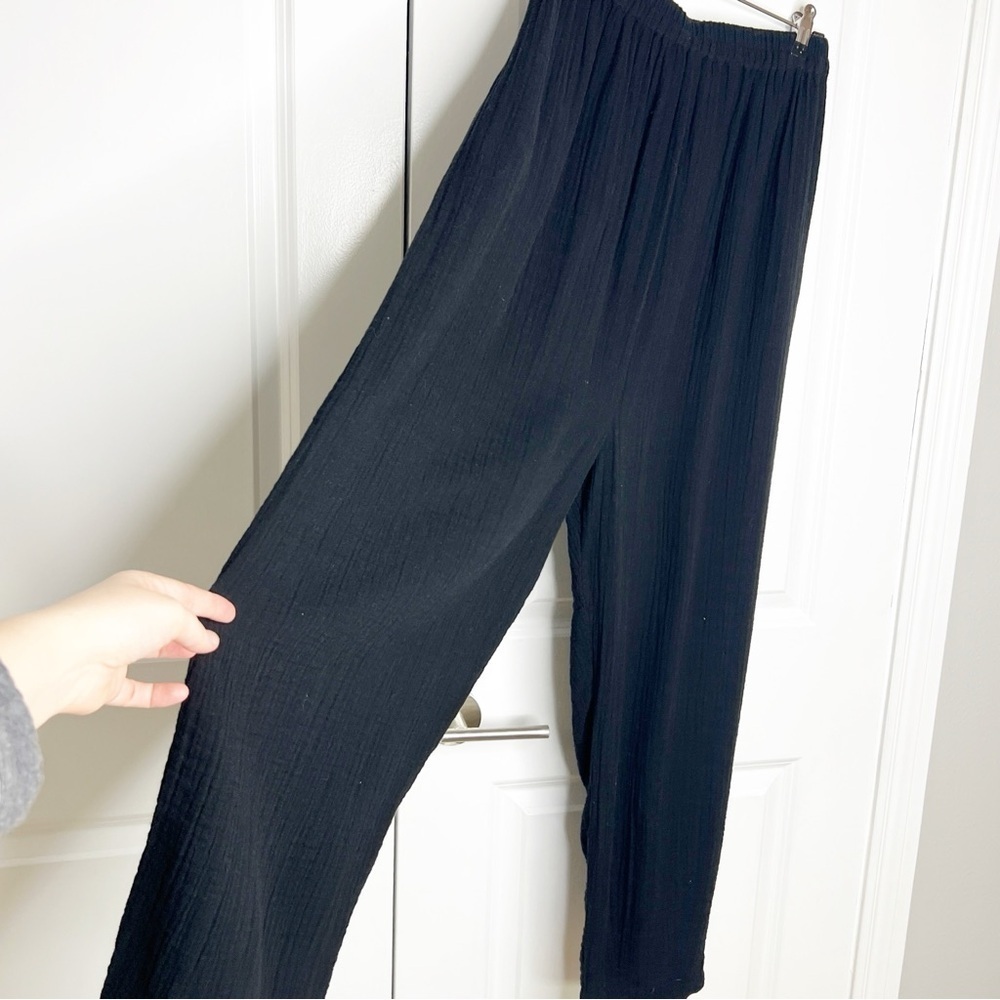 AnaaK PRIMA ARABESQUE PANTS Black 100% Cotton Gauze Pants Size 2 Medium - Picture 9 of 13